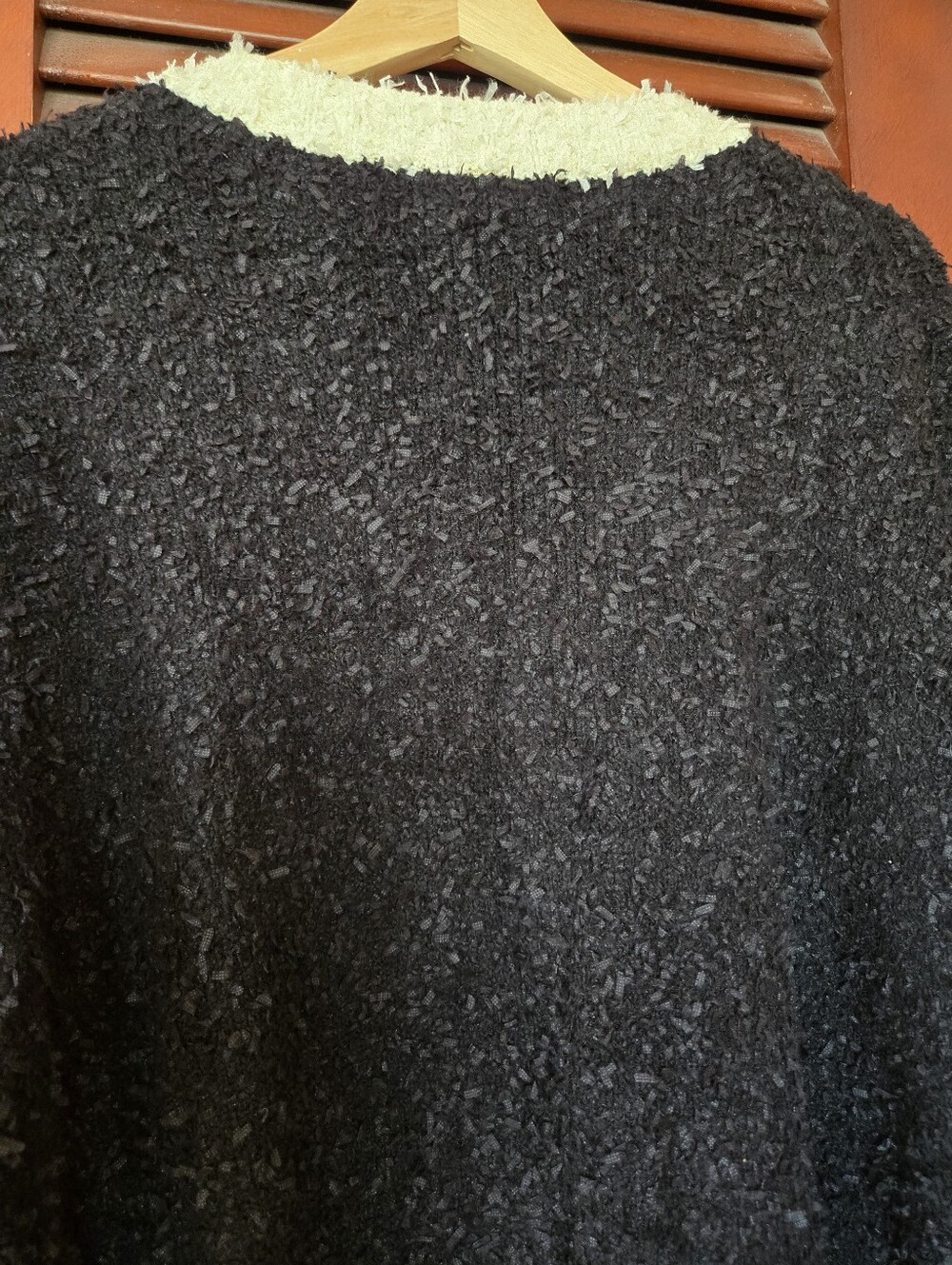 NWT J CREW Longer sweater lady jacket in textured contrast yarn, Gold Buttons, L - Picture 7 of 8